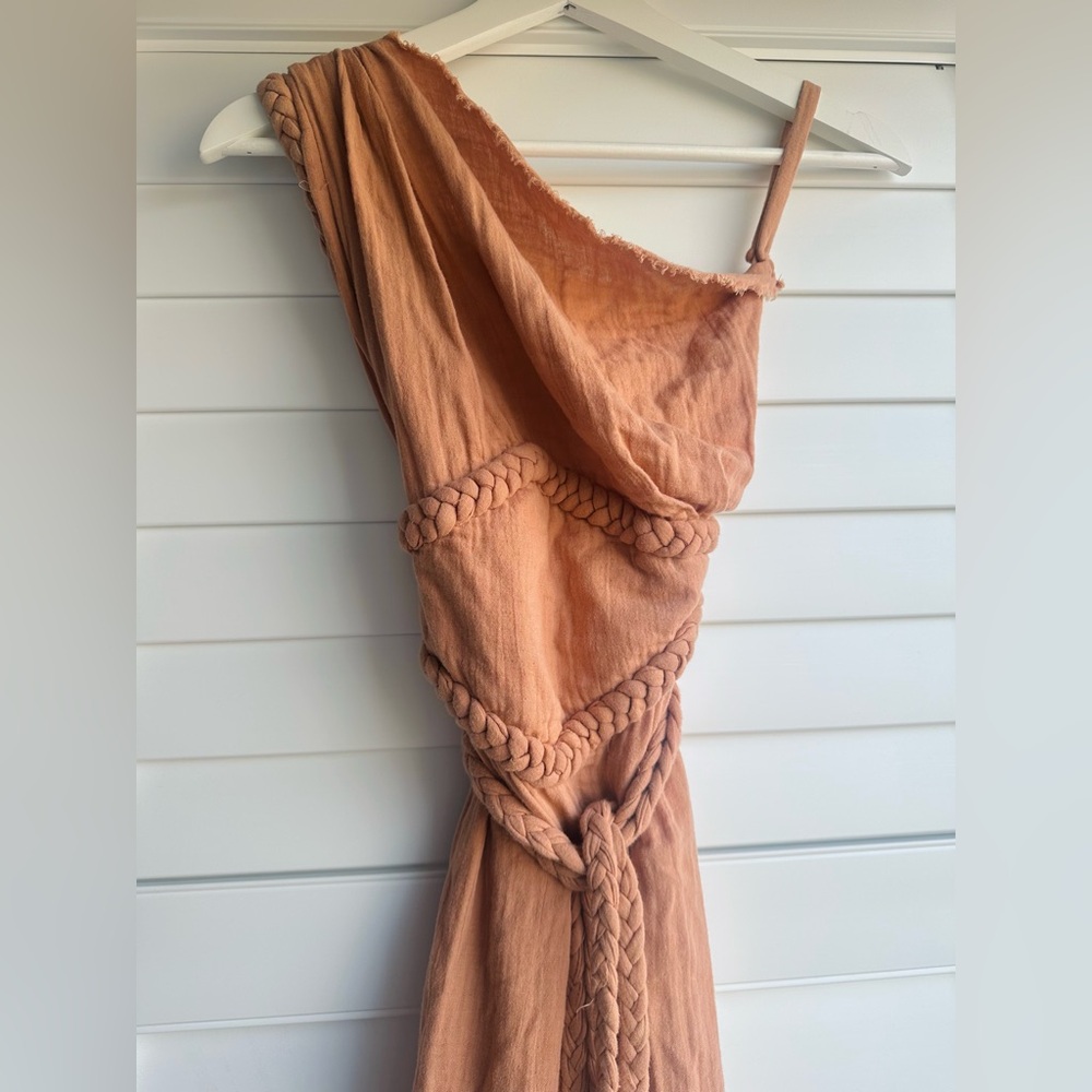 AYA Sacred Wear — One Shoulder Dusty Pink Goddess Dress